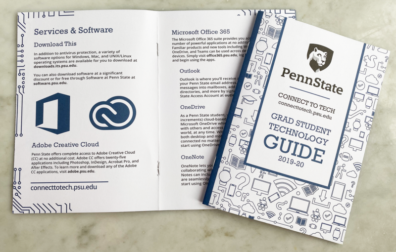 Example of 2019 Graduate Student Connect to Tech guide