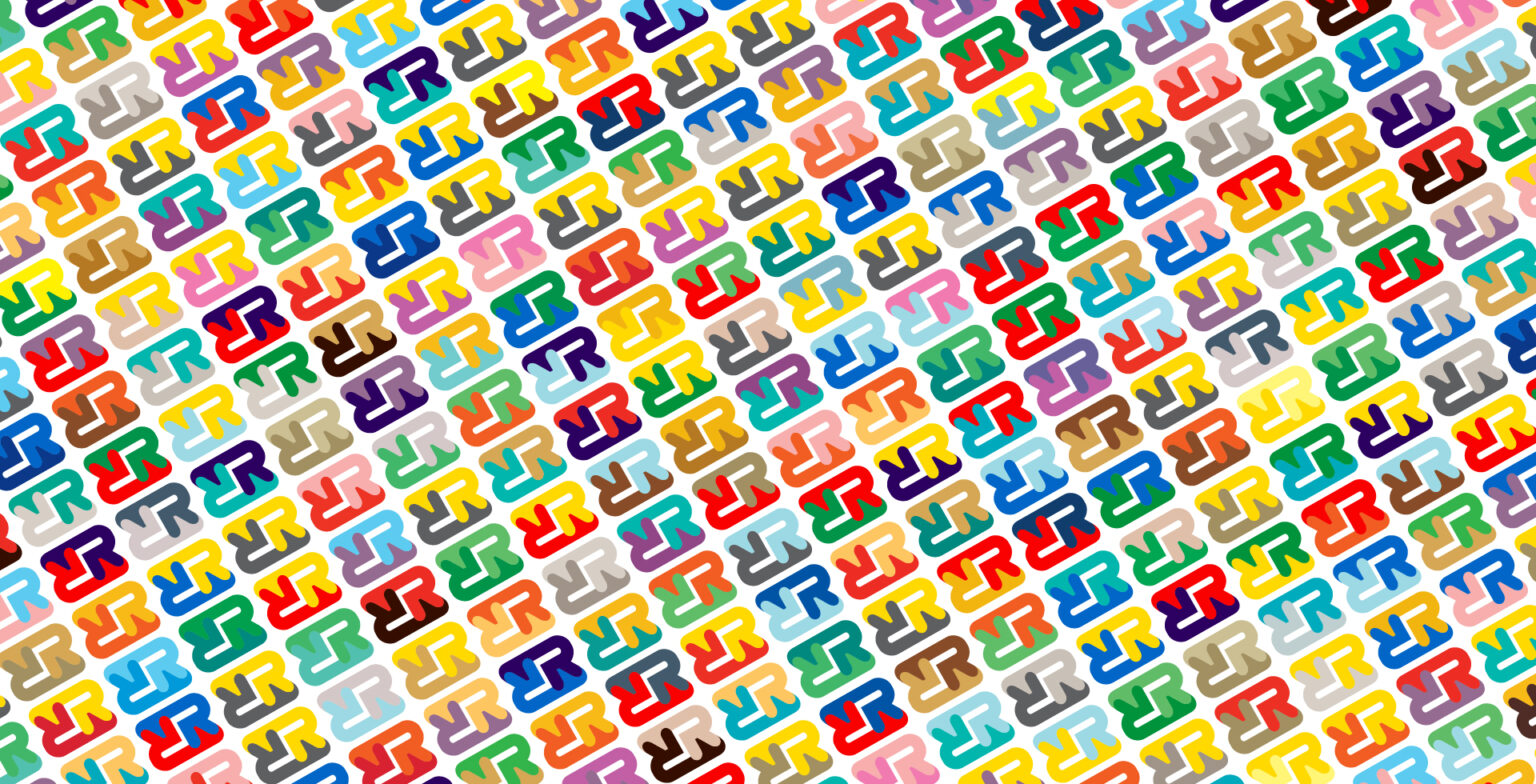 Pattern of colorful CSR logos